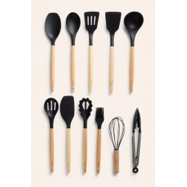 Calma House - Σετ Με 11 Εργαλεία Μαγειρέματος Nonna Black