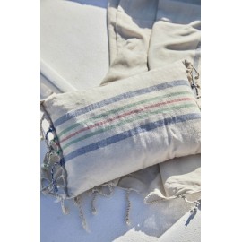 Calma House - Σετ Πετσέτα Θαλάσσης/Παρεό Με Μαξιλάρι Παραλίας Pineda Beige