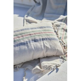 Calma House - Σετ Πετσέτα Θαλάσσης/Παρεό Με Μαξιλάρι Παραλίας Pineda Beige