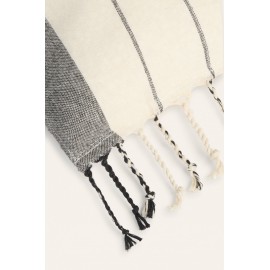 Calma House - Σετ Πετσέτα Θαλάσσης/Παρεό Με Μαξιλάρι Παραλίας Tiana Black