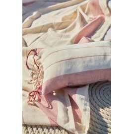 Calma House - Σετ Πετσέτα Θαλάσσης/Παρεό Με Μαξιλάρι Παραλίας Tiana Red