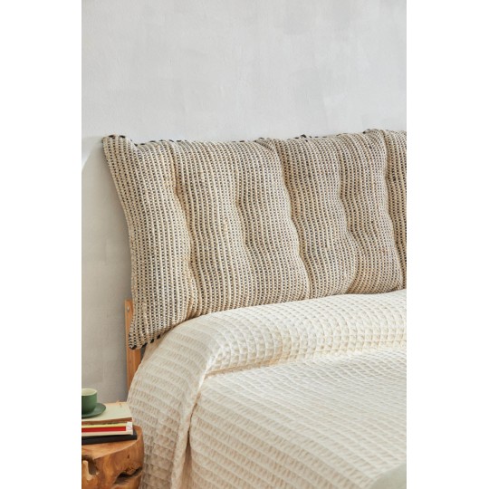 Calma House - Μαξιλάρα Για Κεφαλάρι Κρεβατιού West Black 180x60cm