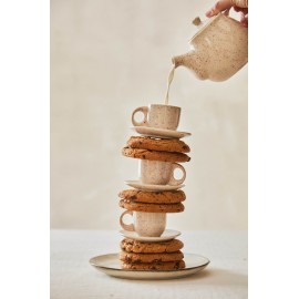 Calma House - Σετ 2 Κεραμικά Φλιτζανάκια Chip Red