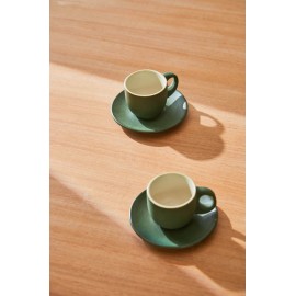 Calma House - Σετ 2 Κεραμικά Φλιτζανάκια Matcha Green