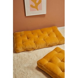 Calma House - Μαξιλάρι Δαπέδου Velur Mustard 120x60x13cm