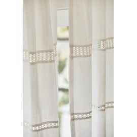 Calma House - Έτοιμη Κουρτίνα Inca White 140x280cm