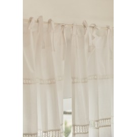 Calma House - Έτοιμη Κουρτίνα Inca White 140x280cm