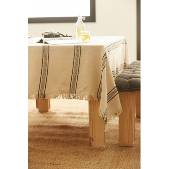 Calma House - Τραπεζομάντηλο Capri Black 160x160cm