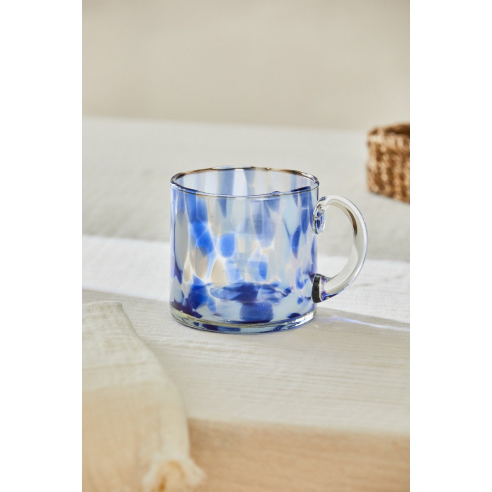 Calma House - Γυάλινο Φλιτζάνι Beira Blue 10x10cm Calma House - Γυάλινο Φλιτζάνι Beira Blue 10x10cm