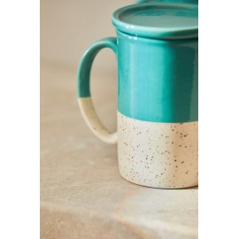 Calma House - Κεραμική Κούπα Με Καπάκι Chai Turqoise