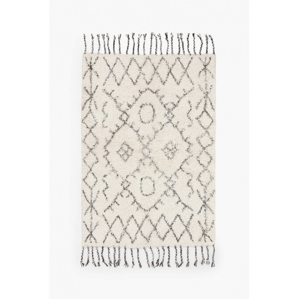 Calma House - Βαμβακερό Χαλί Turco White 150x200cm