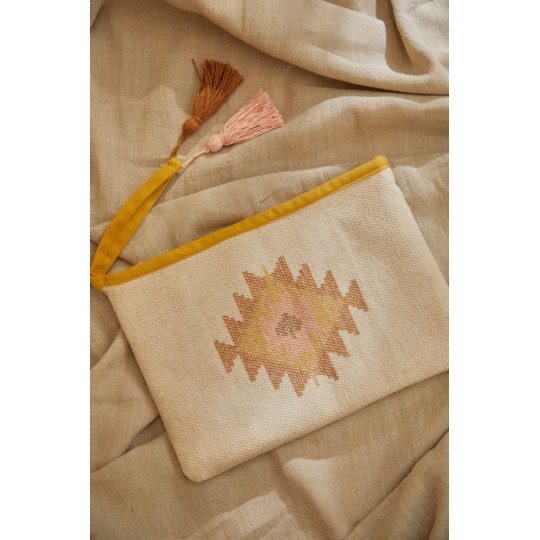 Calma House - Τσαντάκι Φάκελος Berta 22x35cm Mustard