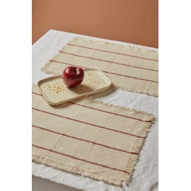 Calma House - Βαμβακερό Σουπλά Ploma Red 35x50cm