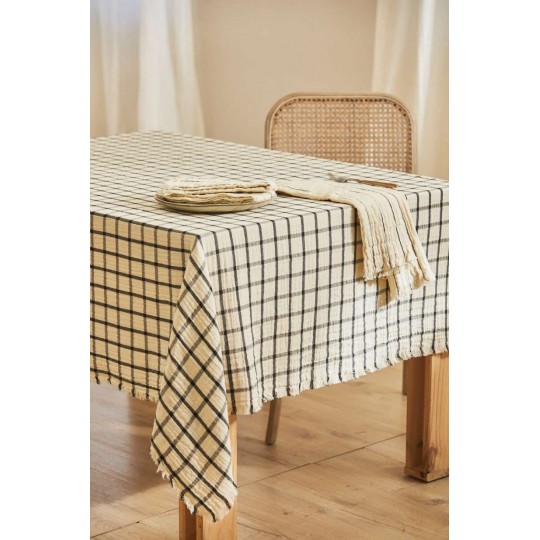 Calma House - Τραπεζομάντηλο Piazze Ecru 160x160cm