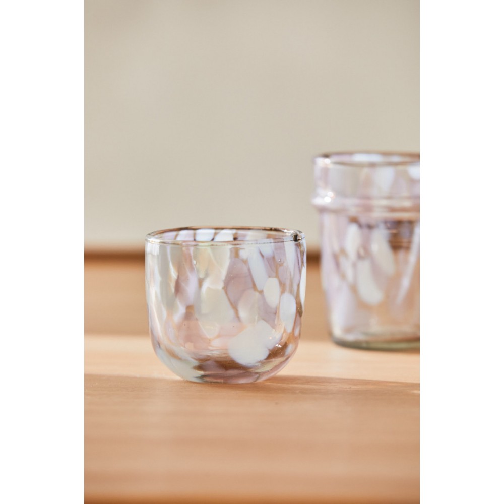 Calma House - Γυάλινο Ποτήρι Beira Pink 8x8cm