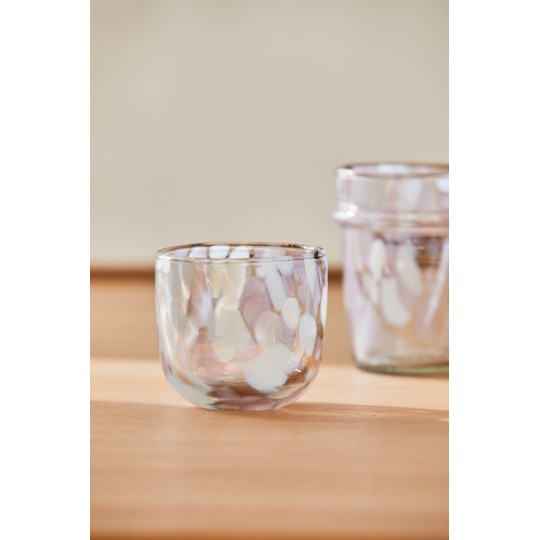 Calma House - Γυάλινο Ποτήρι Beira Pink 8x8cm