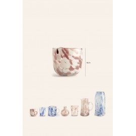 Calma House - Γυάλινο Ποτήρι Beira Pink 8x8cm