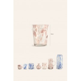 Calma House - Γυάλινο Ποτήρι Beira Pink 8x10cm