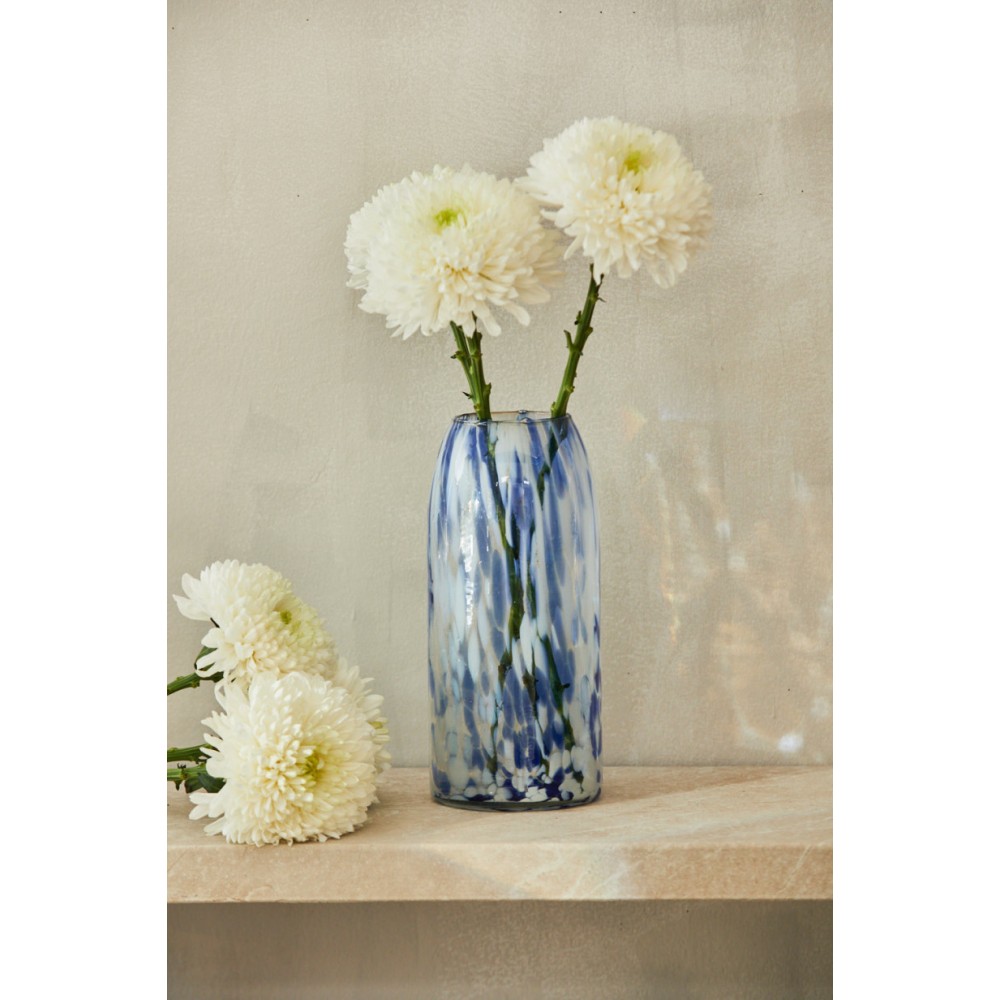 Calma House - Γυάλινο Βάζο Beira Blue 28cm Calma House - Γυάλινο Βάζο Beira Blue 28cm