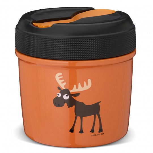 Carl Oscar - Ανοξείδωτο Θερμός Φαγητοδοχείο Με Μαχαιροπίρουνο 500ml TEMP LunchJar Τάρανδος Πορτοκαλί