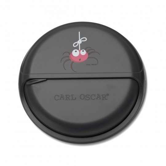 Carl Oscar - Στρογγυλό Φαγητοδοχείο Με Θήκες 15cm BentoDISC™ Αράχνη Γκρι