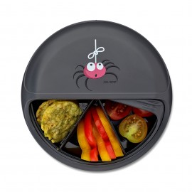 Carl Oscar - Στρογγυλό Φαγητοδοχείο Με Θήκες 15cm BentoDISC™ Αράχνη Γκρι