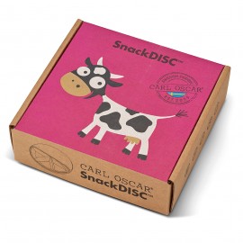 Carl Oscar - Στρογγυλό Φαγητοδοχείο Με Θήκες 15cm BentoDISC™ Αγελάδα Μωβ