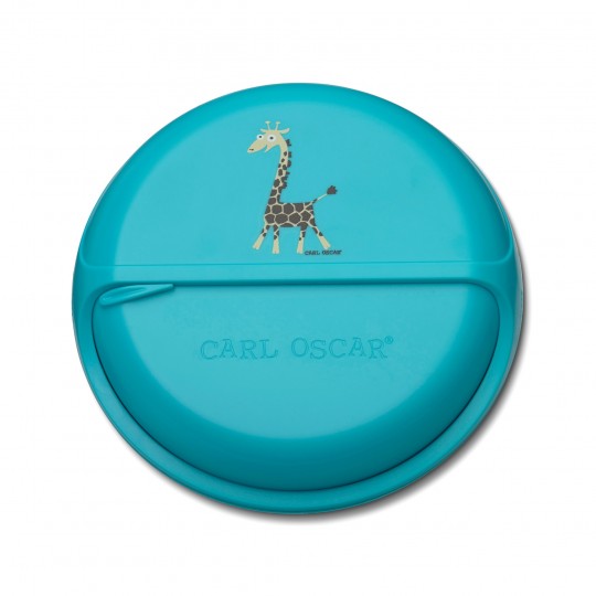 Carl Oscar - Στρογγυλό Φαγητοδοχείο Με Θήκες 15cm BentoDISC™ Καμηλοπάρδαλη Τυρκουάζ