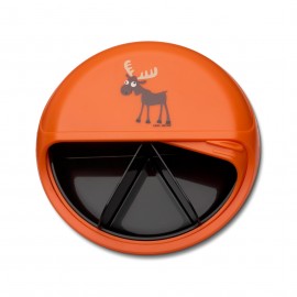 Carl Oscar - Στρογγυλό Φαγητοδοχείο Με Θήκες 15cm BentoDISC™ Τάρανδος Πορτοκαλί