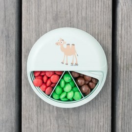 Carl Oscar - Στρογγυλό Φαγητοδοχείο Με Θήκες 15cm BentoDISC™ Πάντα Ροζ