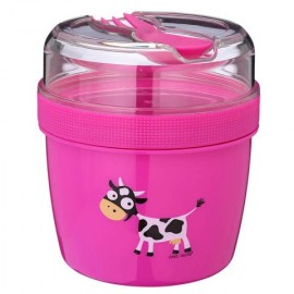 Carl Oscar - Φαγητοδοχείο με δίσκο ψύξης μεγάλο N'ice Cup L Αγελάδα Μωβ