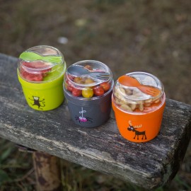 Carl Oscar - Φαγητοδοχείο με δίσκο ψύξης μεγάλο N'ice Cup L Δελφίνι Μπλε