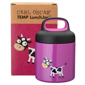 Carl Oscar - Ανοξείδωτο Θερμός Φαγητοδοχείο 300ml TEMP LunchJar Αγελάδα Μωβ