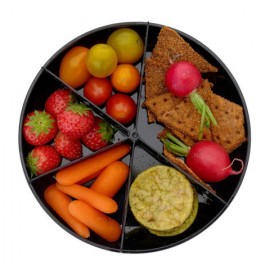 Carl Oscar - Στρογγυλό Φαγητοδοχείο Με Θήκες 18cm BentoDISC™ Αράχνη Γκρι