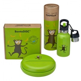 Carl Oscar - Στρογγυλό Φαγητοδοχείο Με Θήκες 18cm BentoDISC™ Μαϊμού Λάιμ