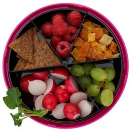 Carl Oscar - Στρογγυλό Φαγητοδοχείο Με Θήκες 18cm BentoDISC™ Αγελάδα Μωβ