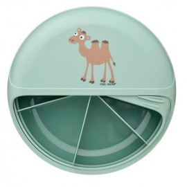 Carl Oscar - Στρογγυλό Φαγητοδοχείο Με Θήκες 18cm BentoDISC™ Καμήλα Πράσινο