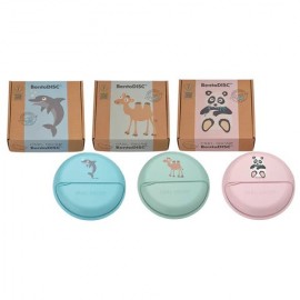 Carl Oscar - Στρογγυλό Φαγητοδοχείο Με Θήκες 18cm BentoDISC™ Πάντα Ροζ