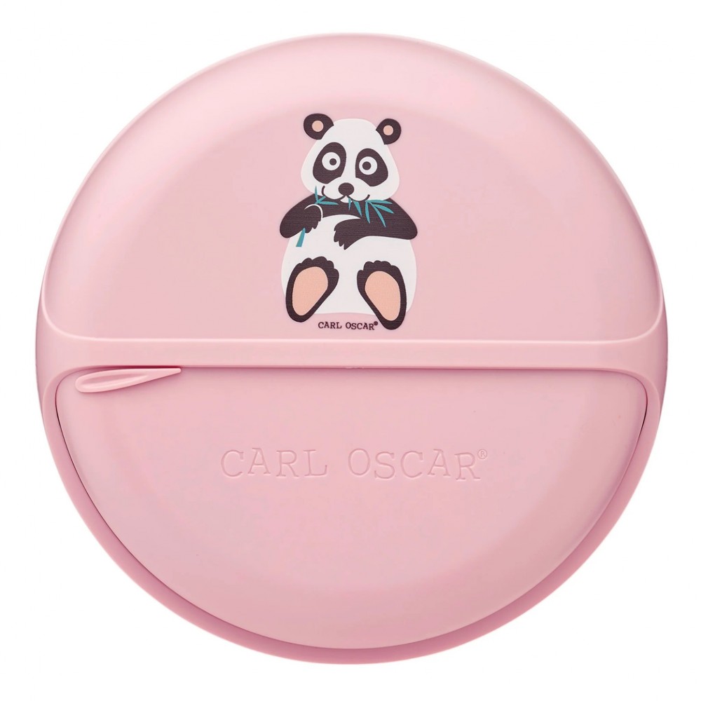 Carl Oscar - Στρογγυλό Φαγητοδοχείο Με Θήκες 18cm BentoDISC™ Πάντα Ροζ