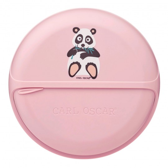 Carl Oscar - Στρογγυλό Φαγητοδοχείο Με Θήκες 18cm BentoDISC™ Πάντα Ροζ
