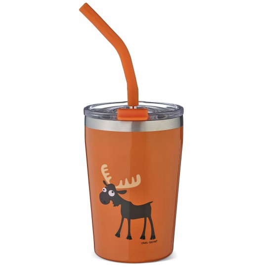 Carl Oscar - Ανοξείδωτο Ποτήρι Θερμός Tumbler 250ml Τάρανδος Πορτοκαλί