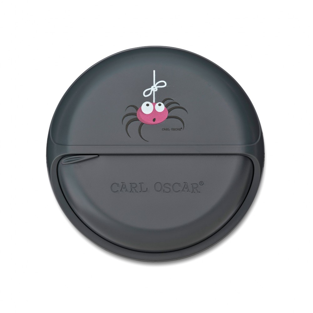 Carl Oscar - Στρογγυλό Φαγητοδοχείο Με Θήκες 12cm BentoDISC™ Αράχνη Γκρι
