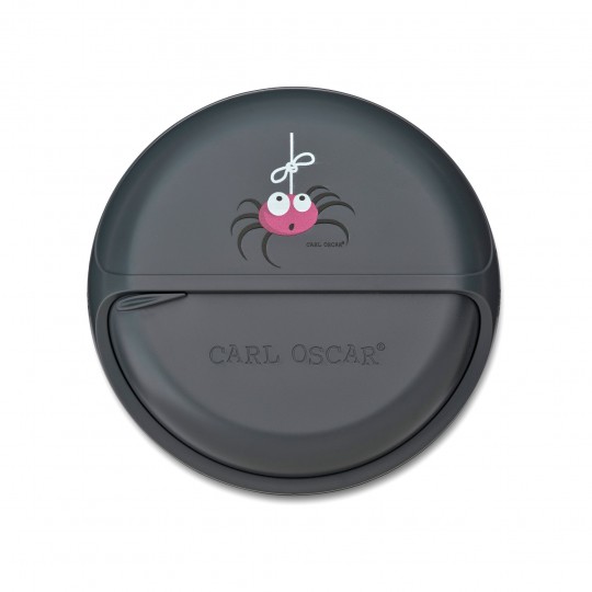 Carl Oscar - Στρογγυλό Φαγητοδοχείο Με Θήκες 12cm BentoDISC™ Αράχνη Γκρι