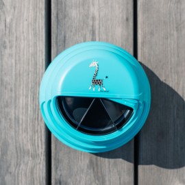 Carl Oscar - Στρογγυλό Φαγητοδοχείο Με Θήκες 12cm BentoDISC™ Καμηλοπάρδαλη Τιρκουάζ