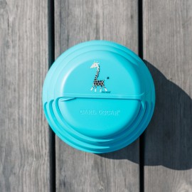 Carl Oscar - Στρογγυλό Φαγητοδοχείο Με Θήκες 12cm BentoDISC™ Καμηλοπάρδαλη Τιρκουάζ