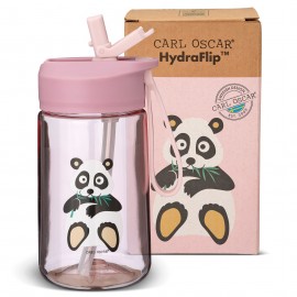 Carl Oscar - Παιδικό Μπουκάλι 400ml HydraFlip Πάντα Ροζ