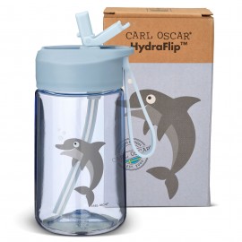 Carl Oscar - Παιδικό Μπουκάλι 400ml HydraFlip Δελφίνι Μπλε