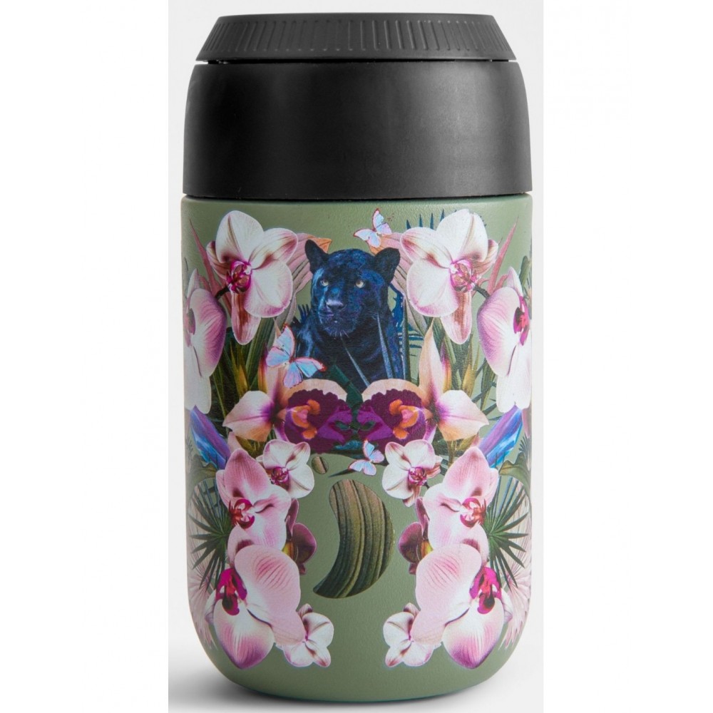 Chillys Bottles - Coffee Cup Series 2 Botanicals Orchid Panther 340ml