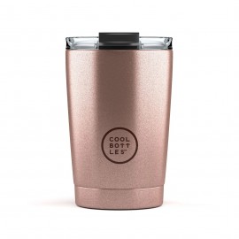 Cool Bottles - Ανοξέιδωτο Ποτήρι Θερμός Metallic Rose 330ml