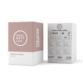 Cool Bottles - Ανοξέιδωτο Ποτήρι Θερμός Metallic Rose 330ml